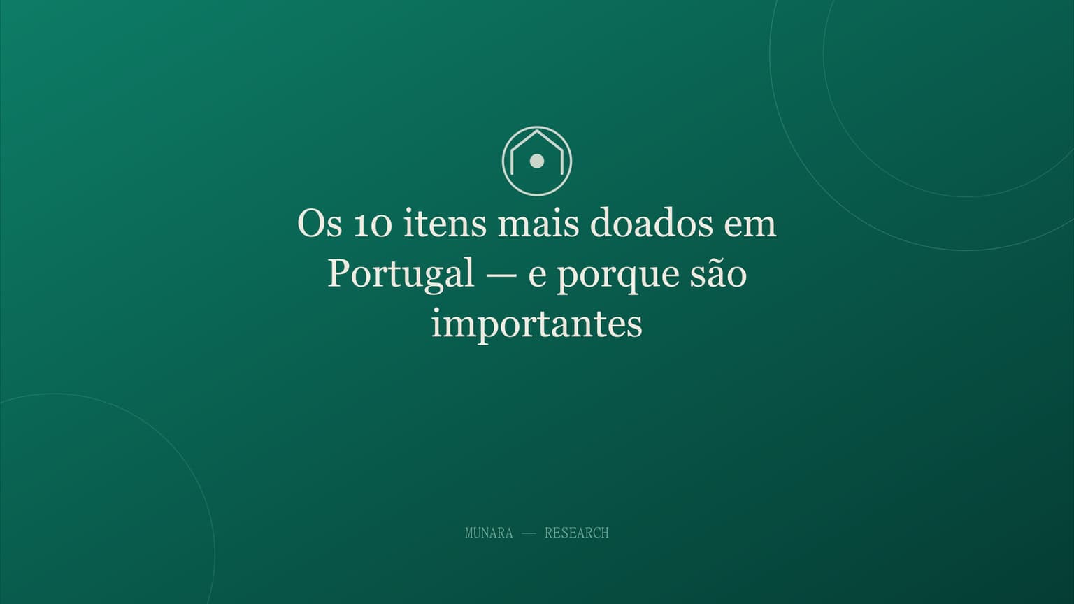 Os 10 itens mais doados em Portugal — e porque são importantes