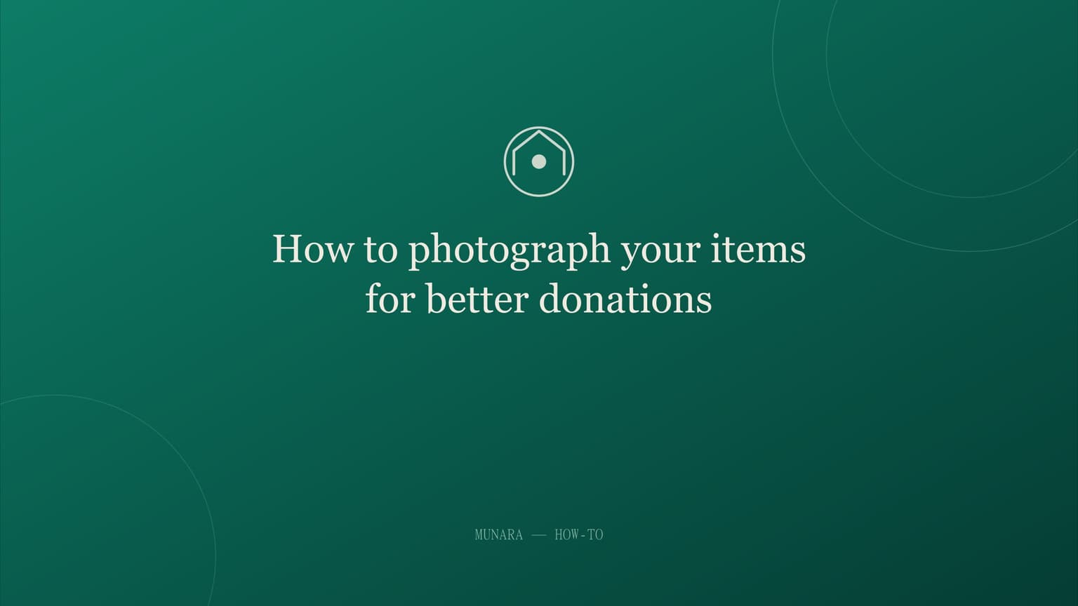 How to photograph your items for better donations