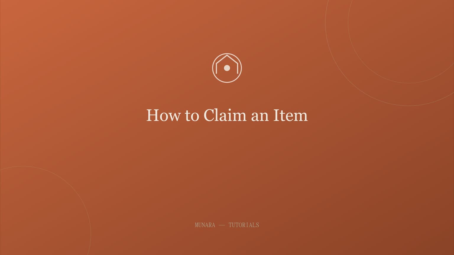 How to Claim an Item